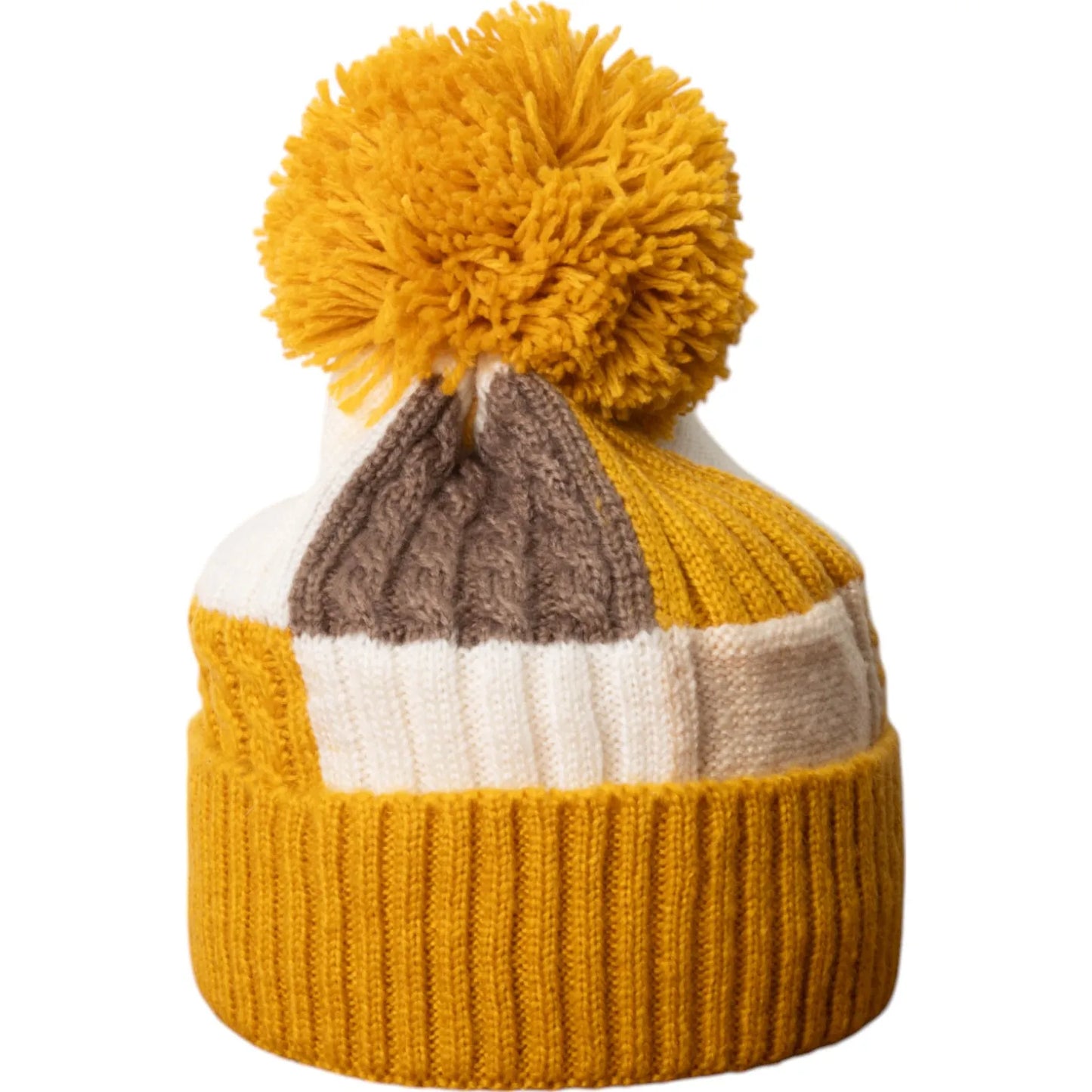 Jess & Lou Cable Knit Colour Block Bobble Hat