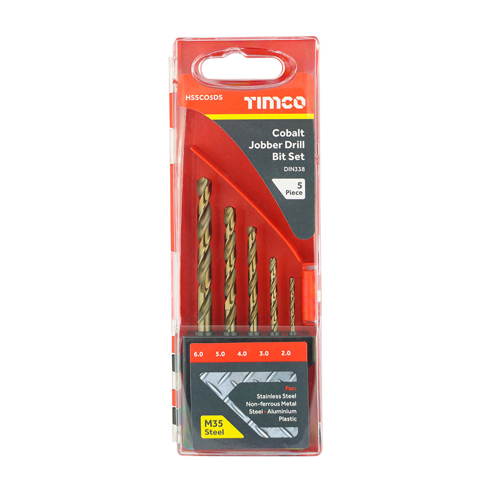 Addax HSS-CO Bit Set 2-6mm - Cobalt 5PCE