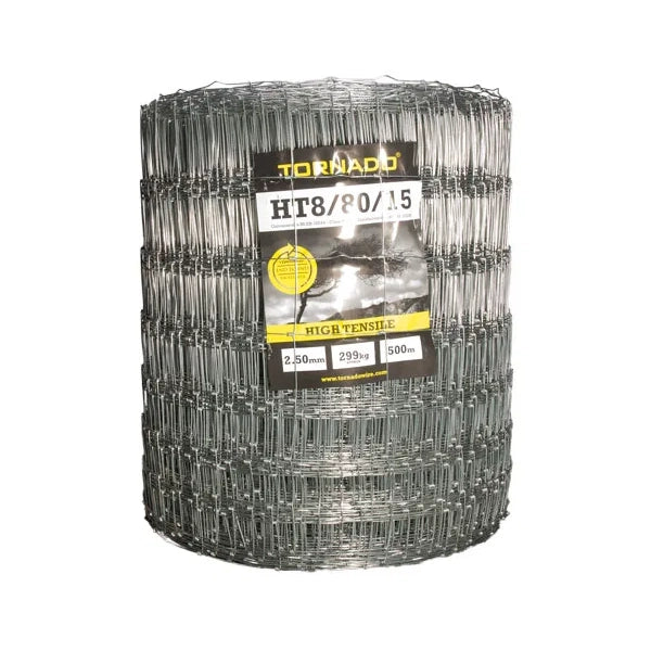 Tornado Hinge Joint HT8/80/15 High Tensile Livestock Wire Fencing 500m