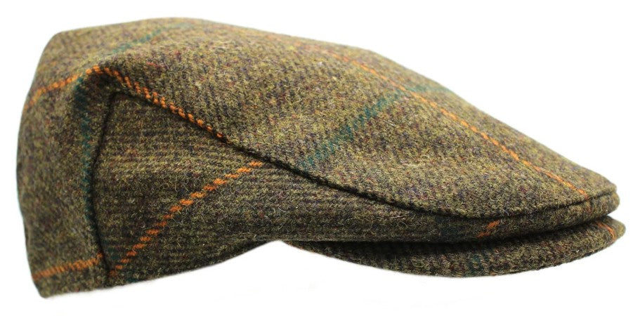 Heather Hats Kinloch Waterproof British Tweed Flat Cap