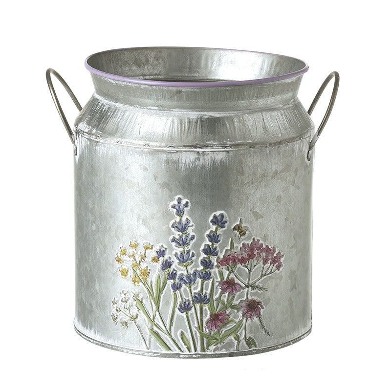 Heaven Sends Floral Metal Milk Churn With Handles