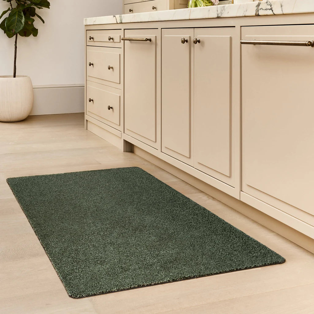 Hug Rug Plain Fleck Sage Green Runner Mat