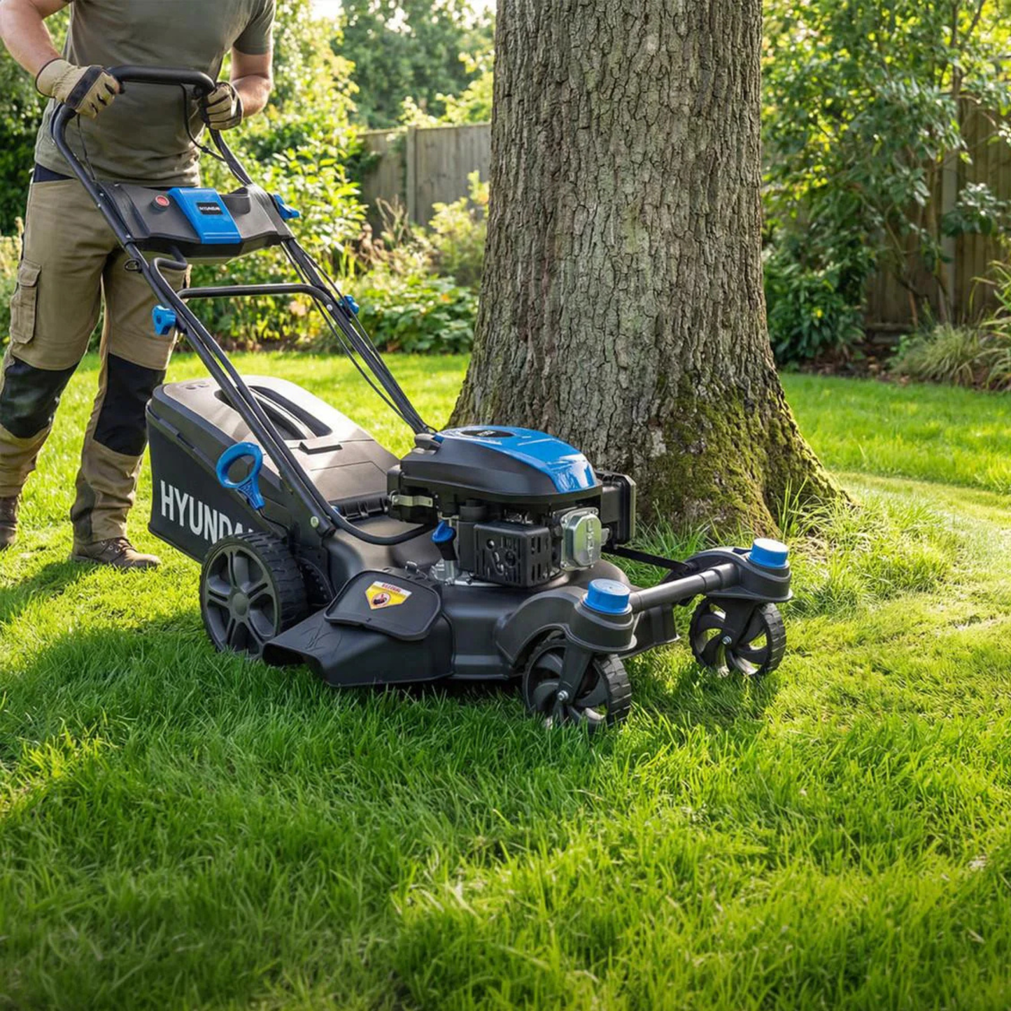 Hyundai HYM20200SPEZX Zero Turn Self-Propelled Electric Start Petrol Lawnmower 20"/51cm
