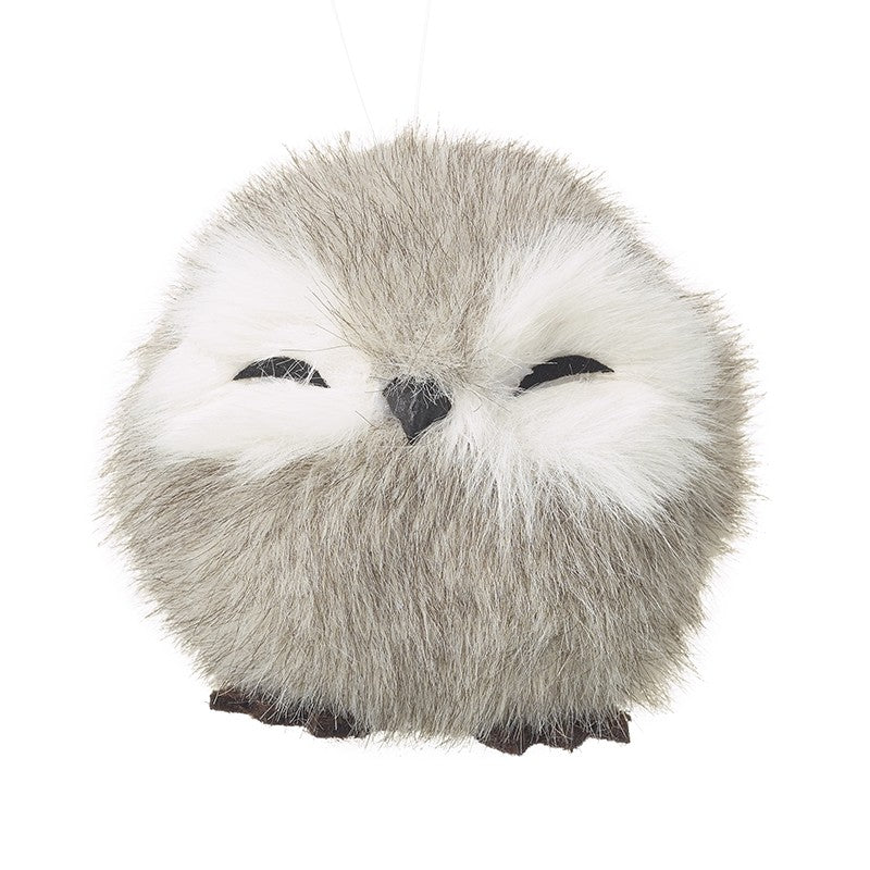 Heaven Sends Grey Small Sleepy Owl Christmas Decoration
