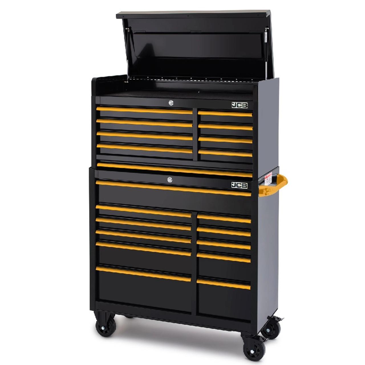 JCB Roller Cabinet and Top Tool Chest Stack