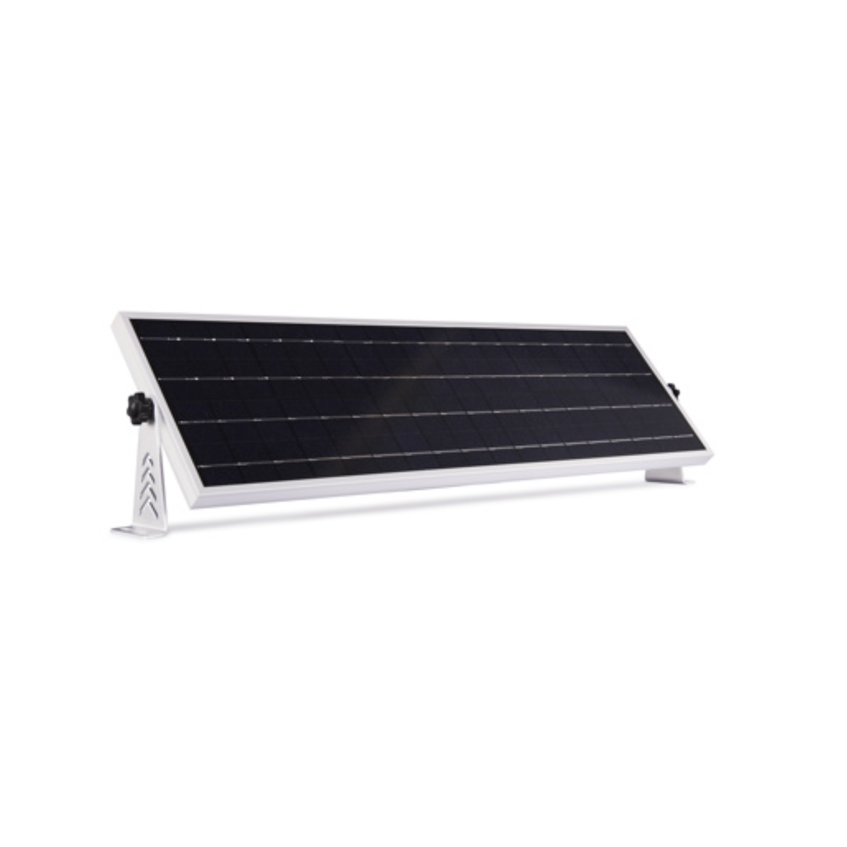 JFC Apollo solar batten indoor LED light bar connected to an adjustable external solar charging panel