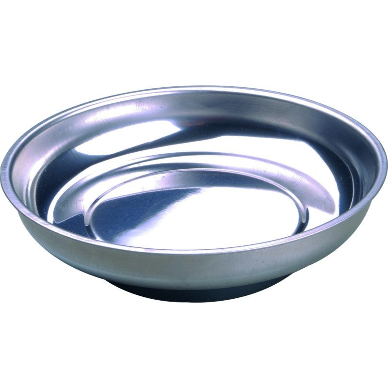 Jefferson round stainless steel magnetic tray for workshop nuts and bolts