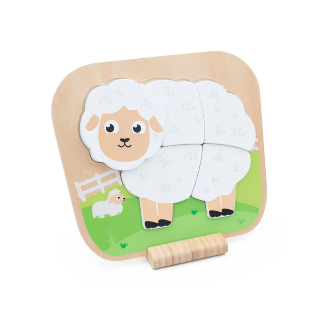 Inside Out Toys - Farm - Sheep Raised Puzzle