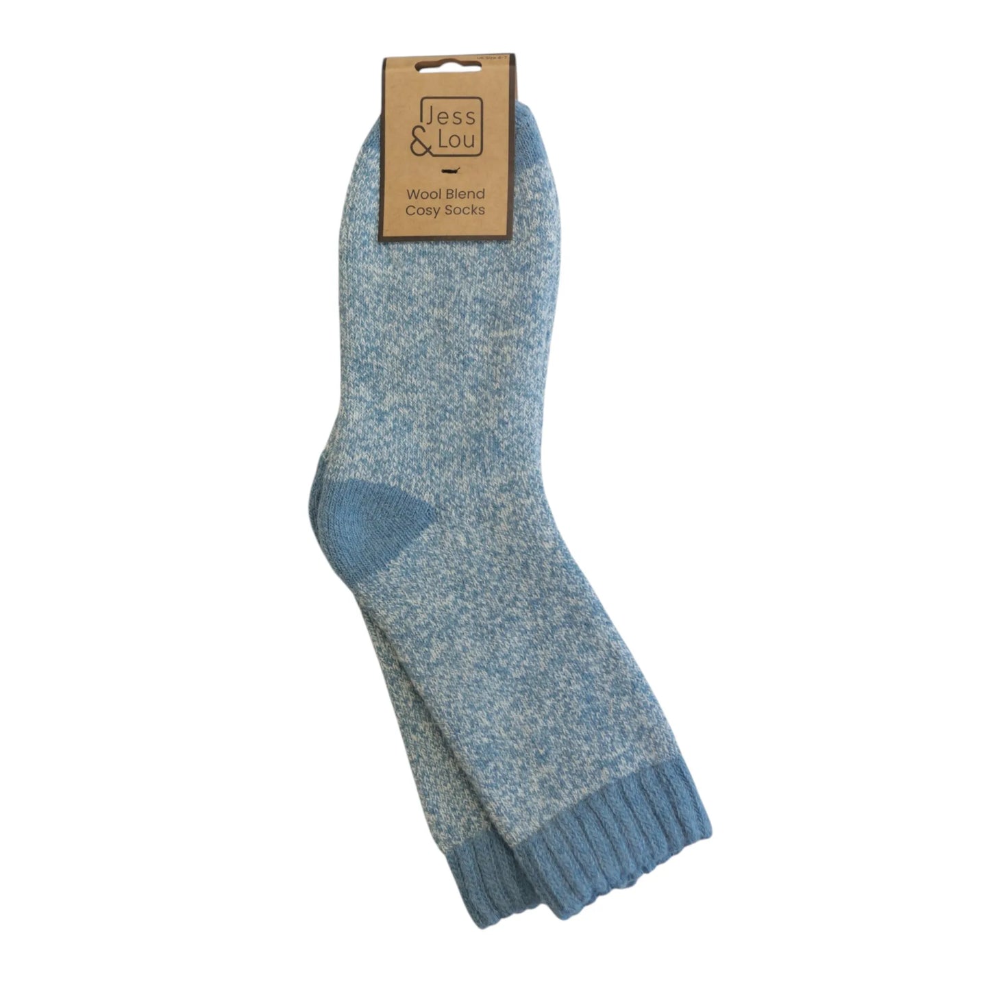 Jess & Lou Cornflower Marl Cosy Socks
