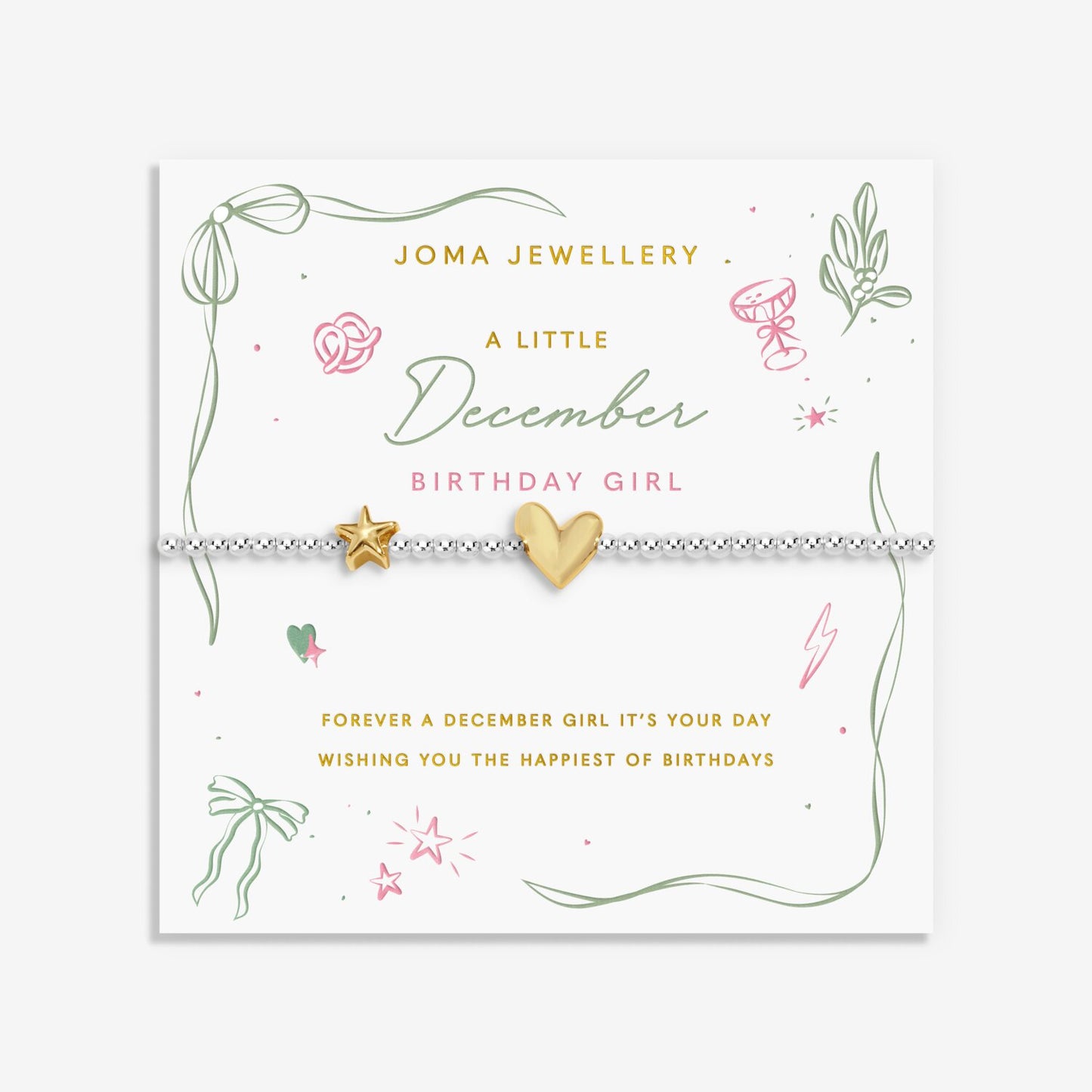 Joma Jewellery A Little Birth Month December Silver Plated Bracelet
