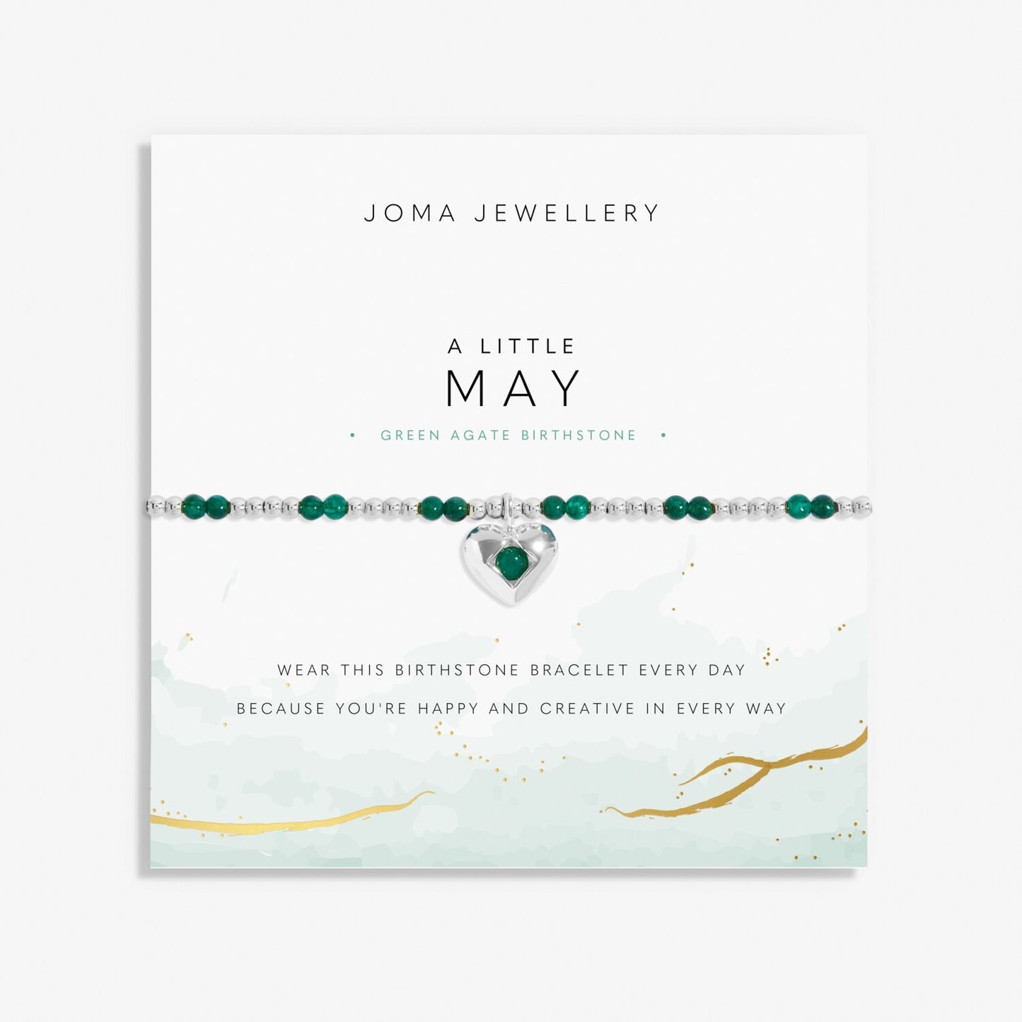 Joma Jewellery A Little May Agate Silver Plated Bracelet