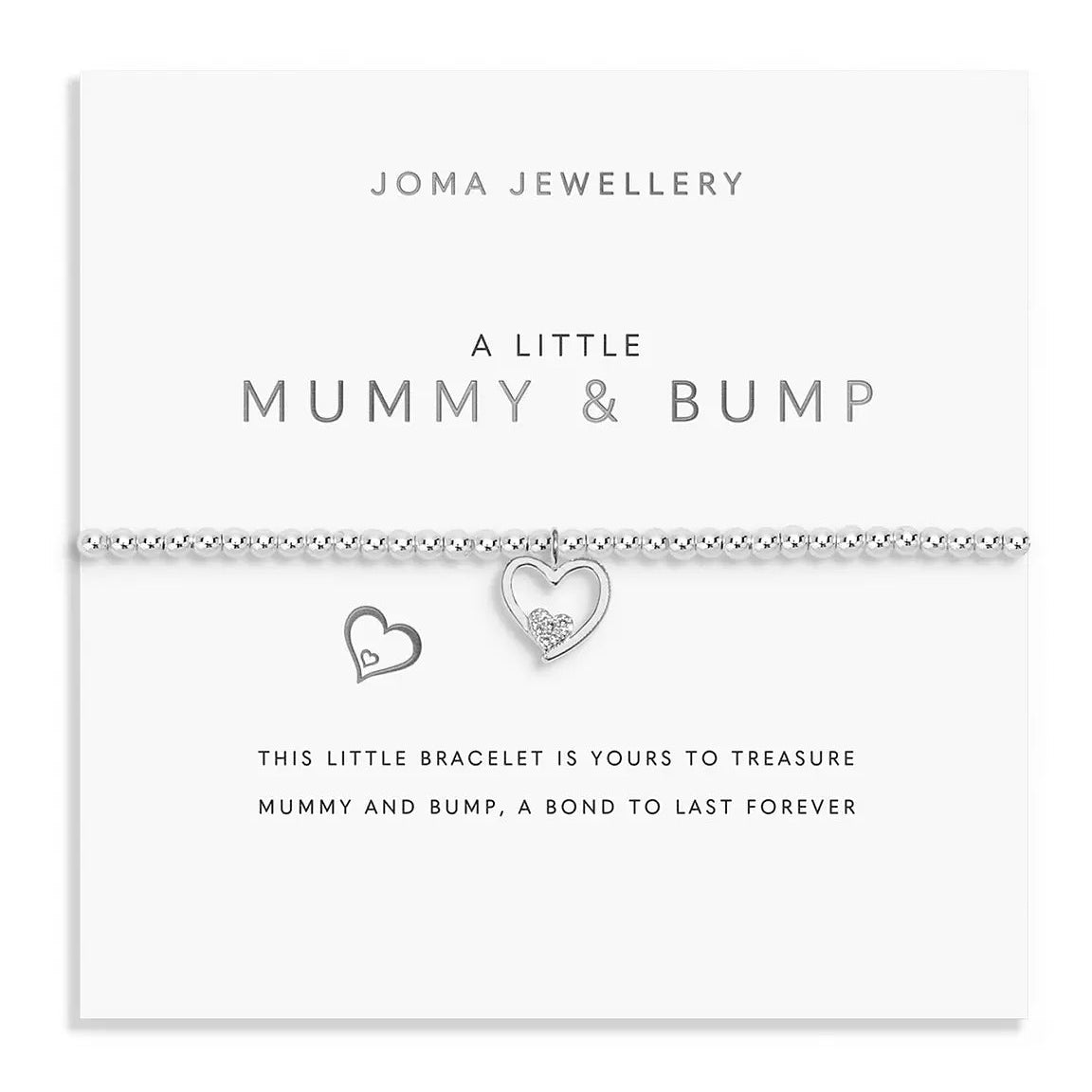 Joma Jewellery A Little Mummy & Bump Silver Plated Bracelet