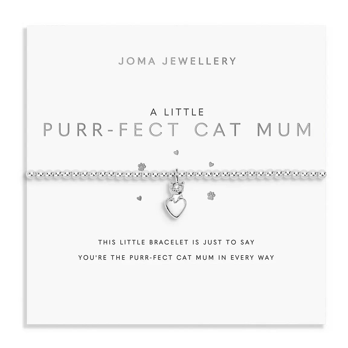 Joma Jewellery A Little Purr-Fect Cat Mum Silver Plated Bracelet