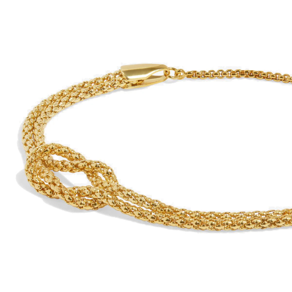 Joma Jewellery Bracelet Bar Chain Knot Gold Plated Adjustsable Bracelet