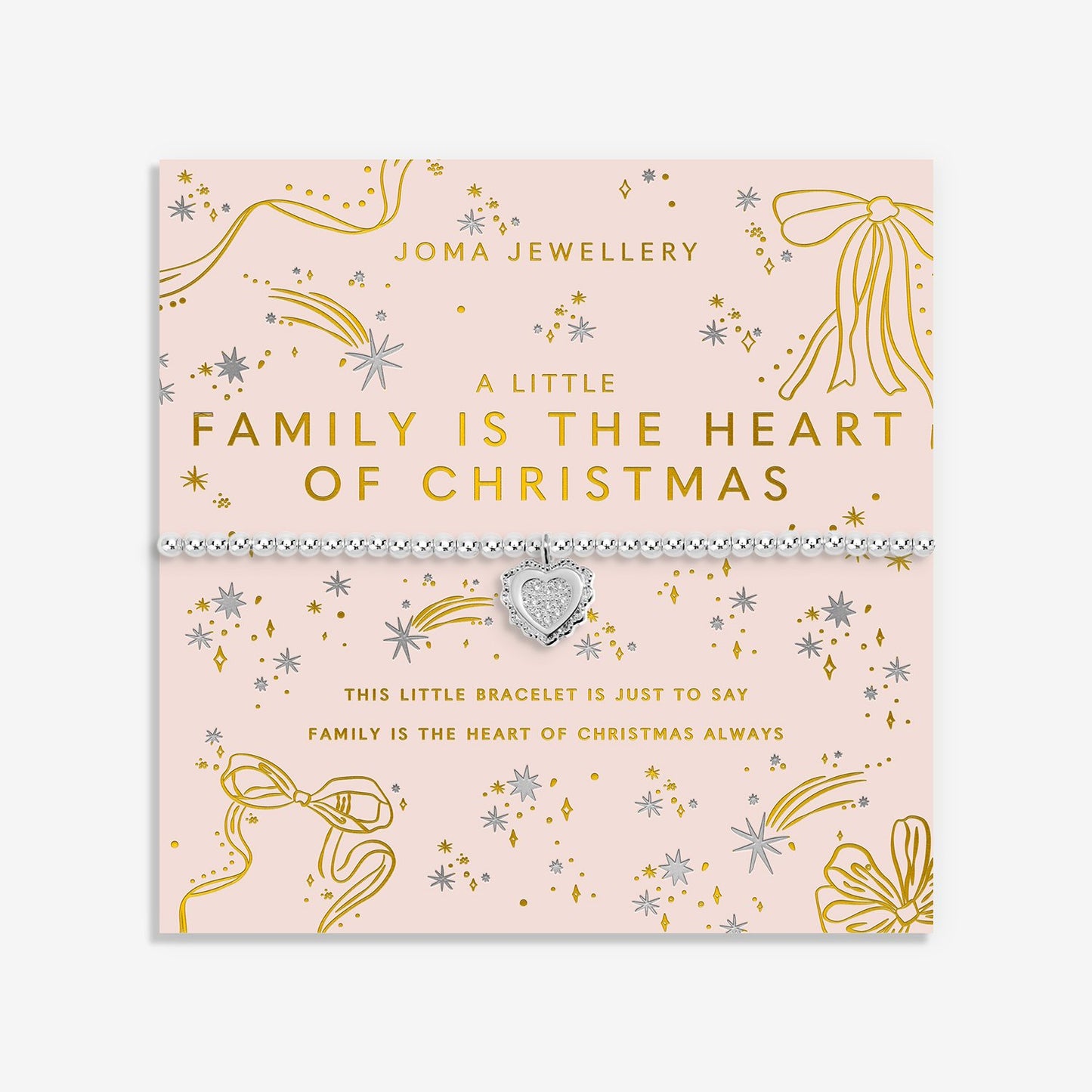 Joma Jewellery Christmas A Little Family Is The Heart Of Christmas Bracelet In Silver Plating