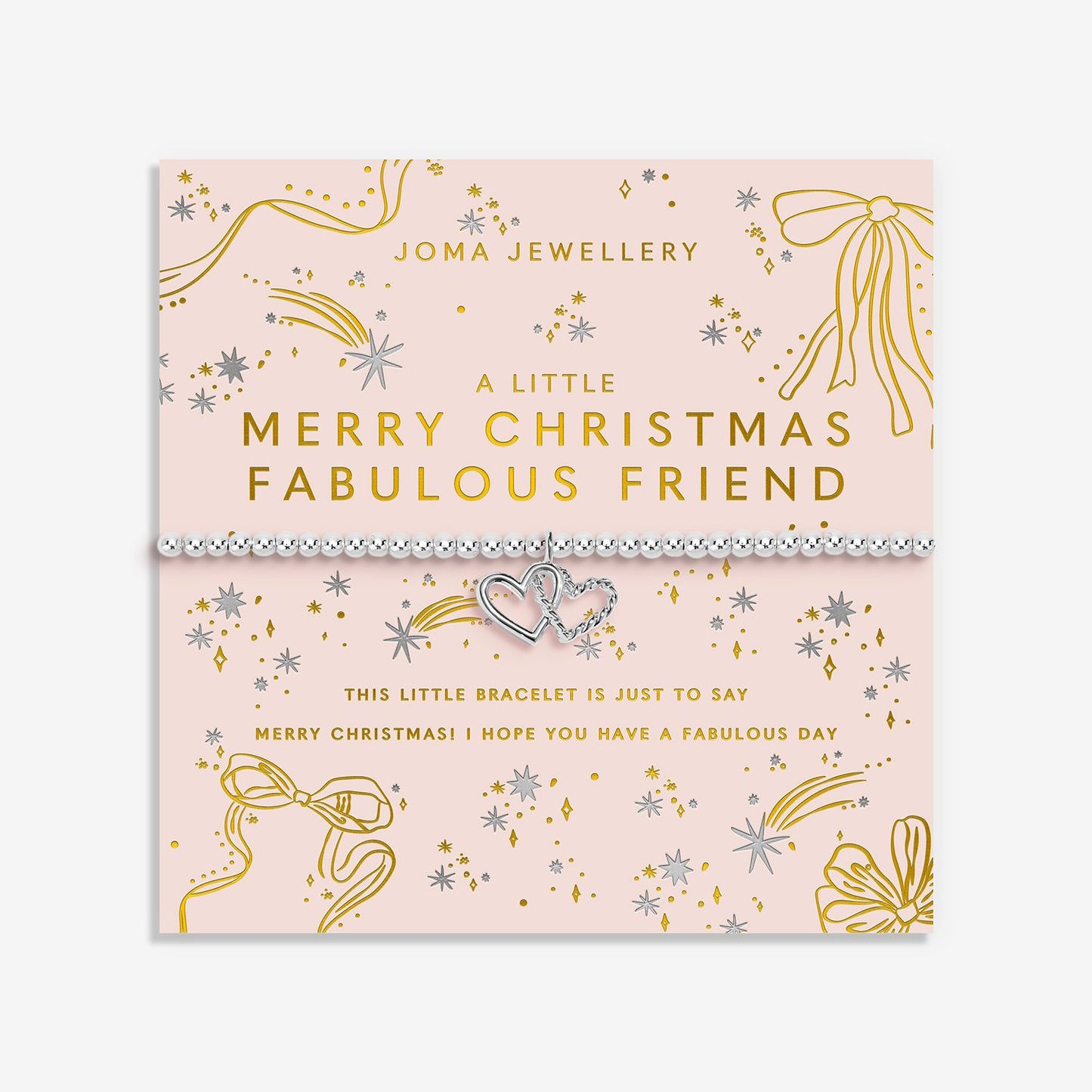 Joma Jewellery Christmas A Little Merry Christmas Fabulous Friend Bracelet In Silver Plating