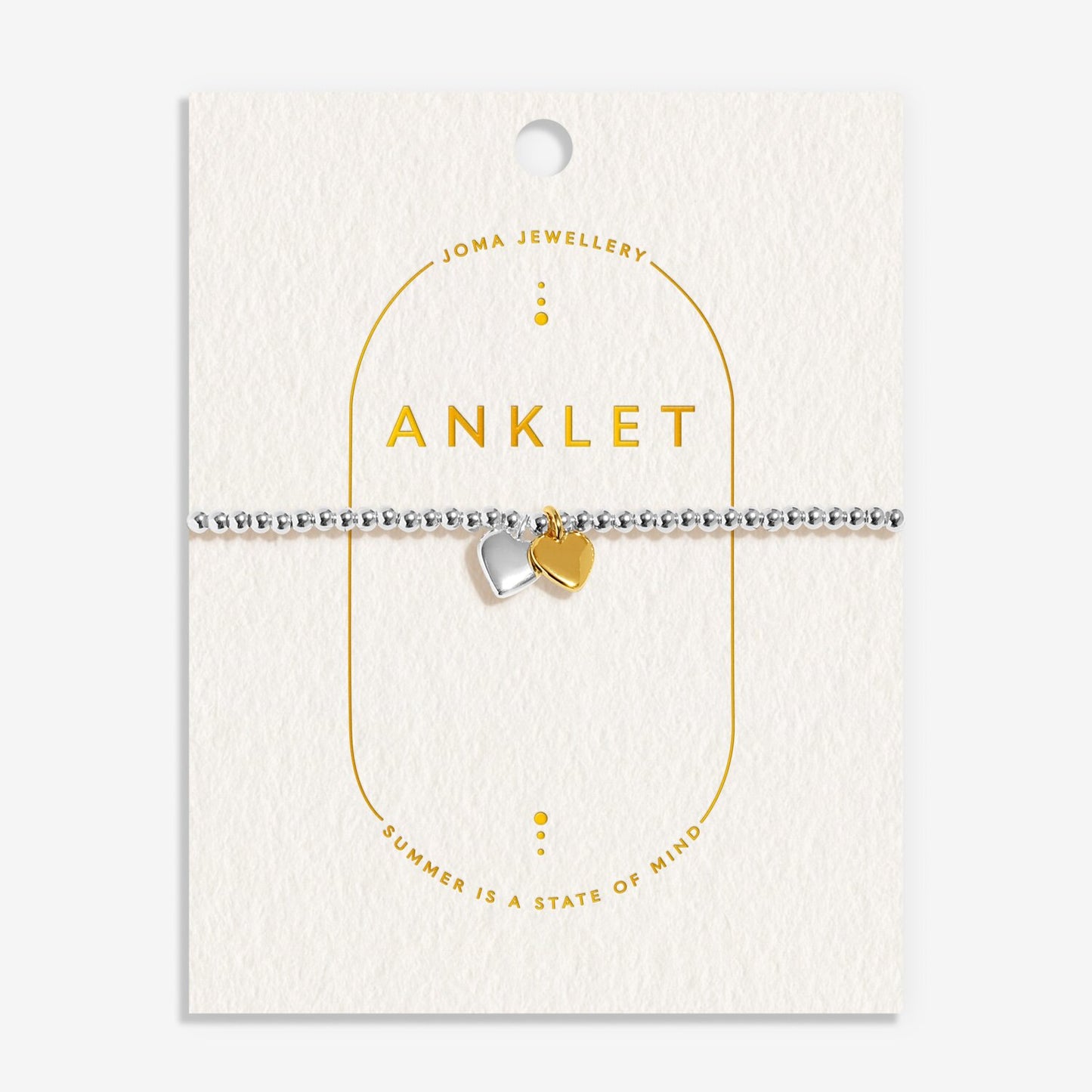 Joma Jewellery Double Heart Anklet