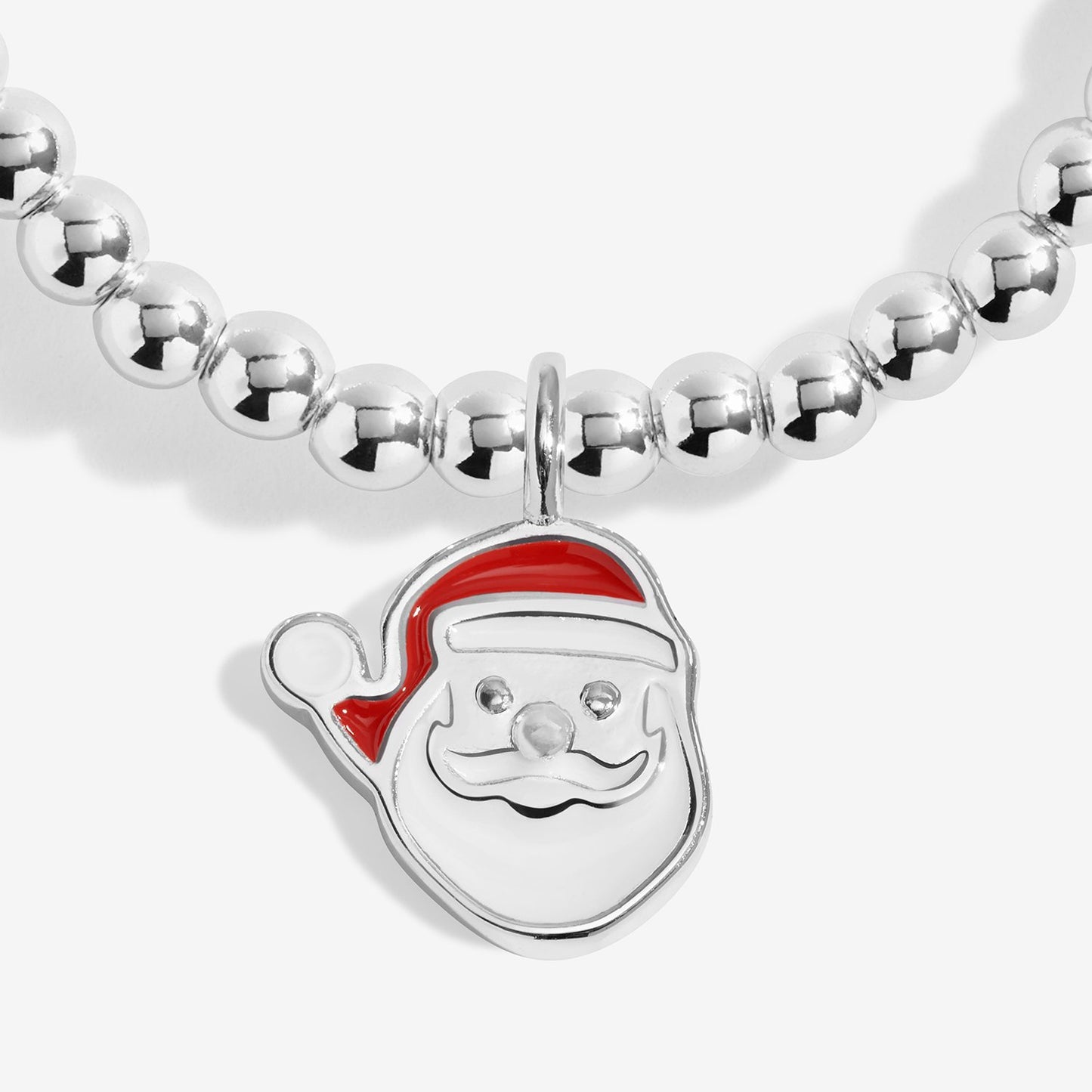 Joma Jewellery Kids Christmas Cracker Love From Santa Bracelet In Silver Plating