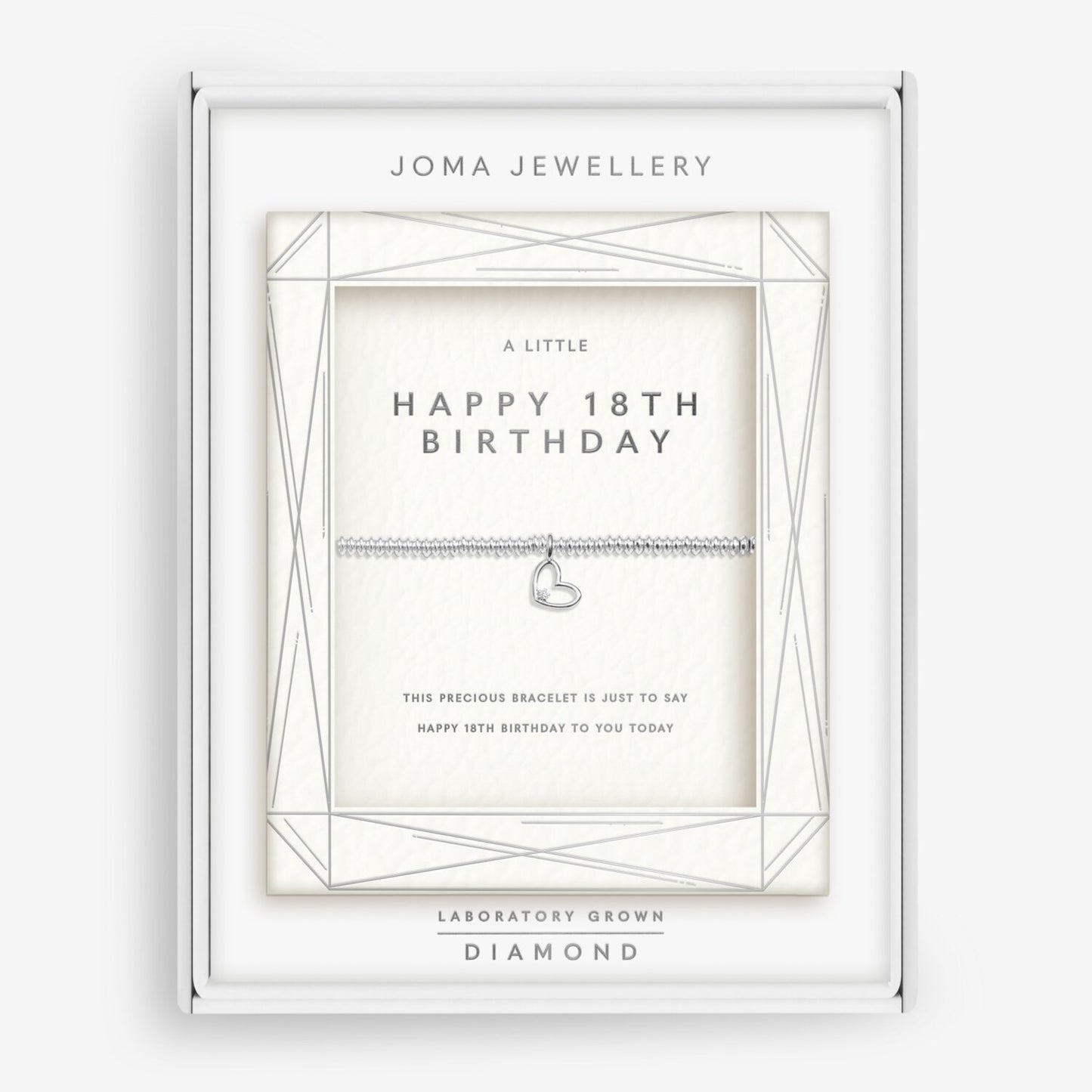 Joma Jewellery Laboratory Grown Diamond A Little Happy 18th Birthday Bracelet