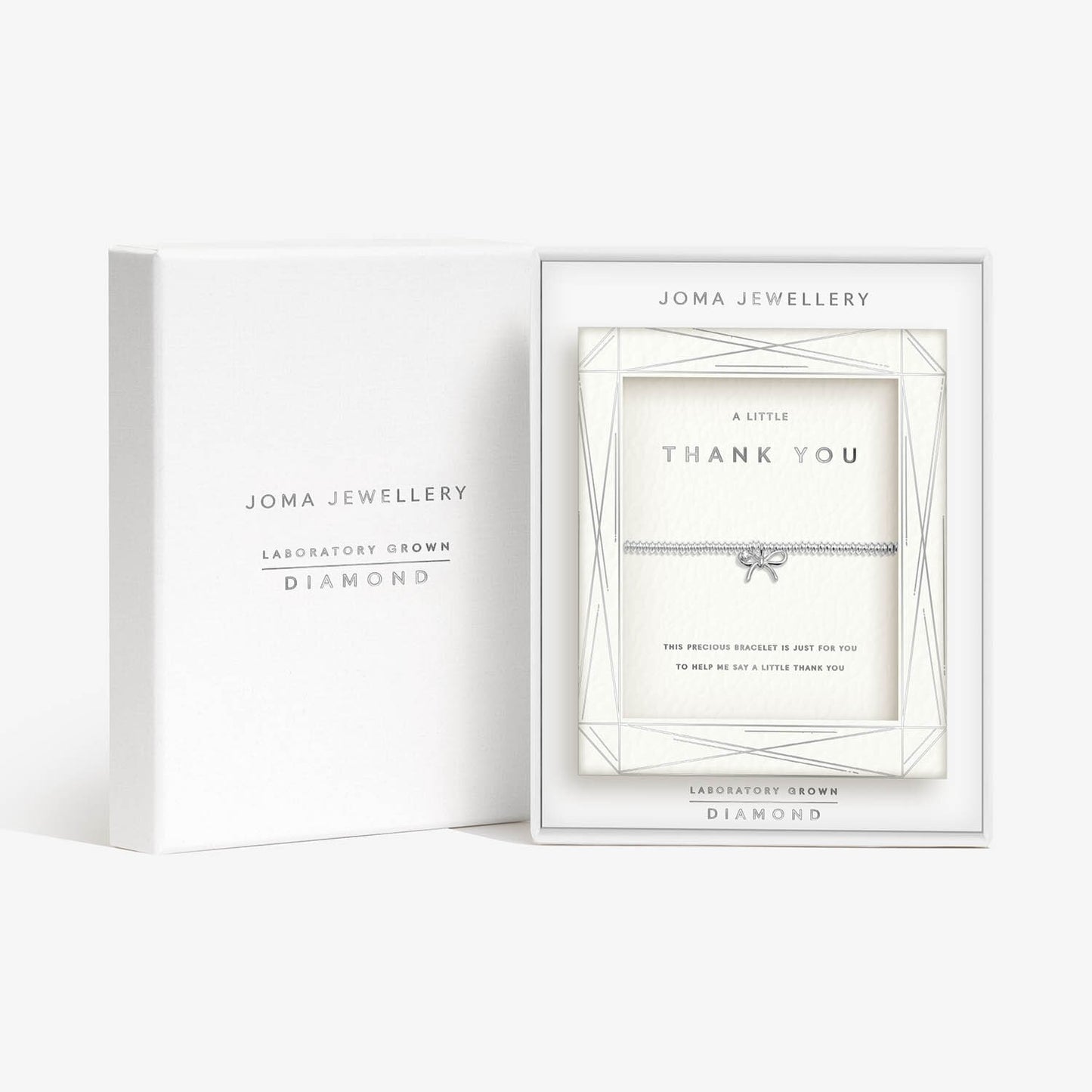 Joma Jewellery Laboratory Grown Diamond A Little Thank You Silver Plated Bracelet