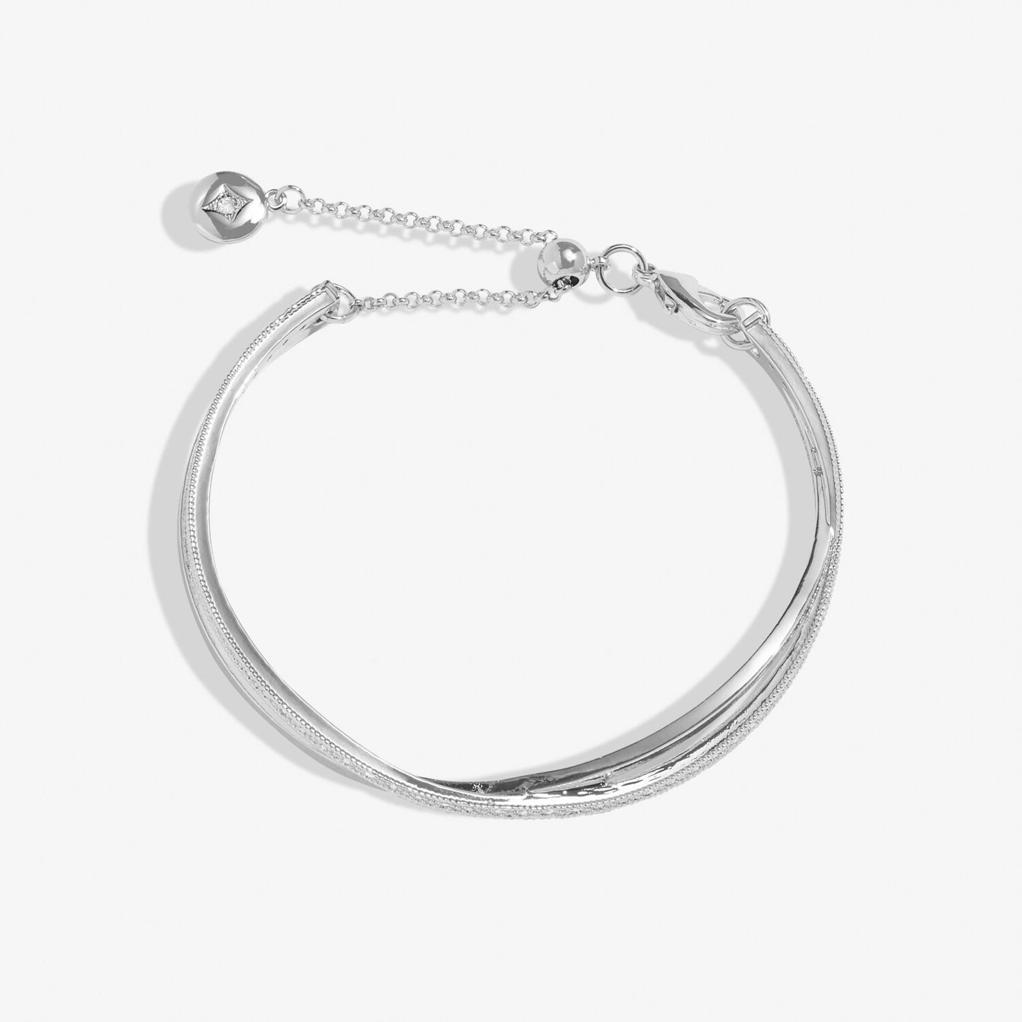 Joma Jewellery Silver Crossover Plated Bangle