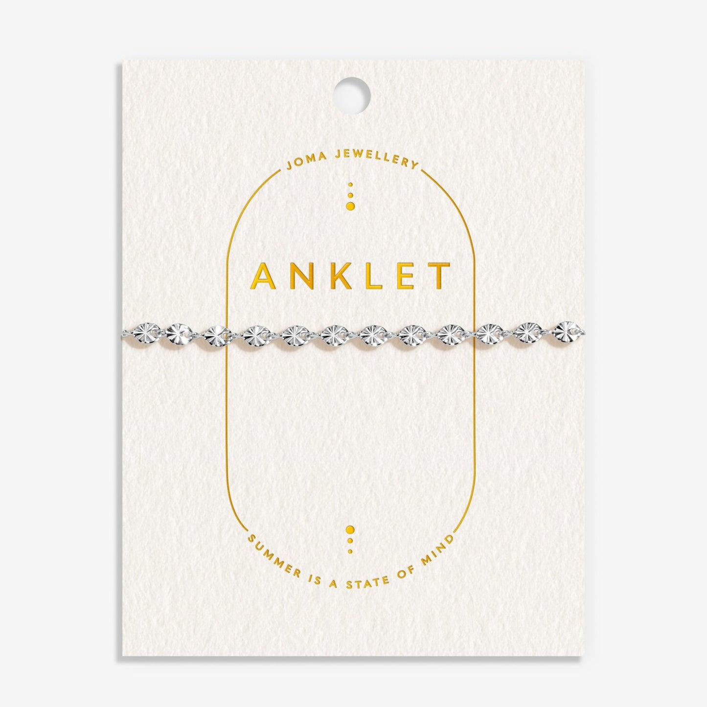 Joma Jewellery Sparkle Silver Plated Chain Anklet