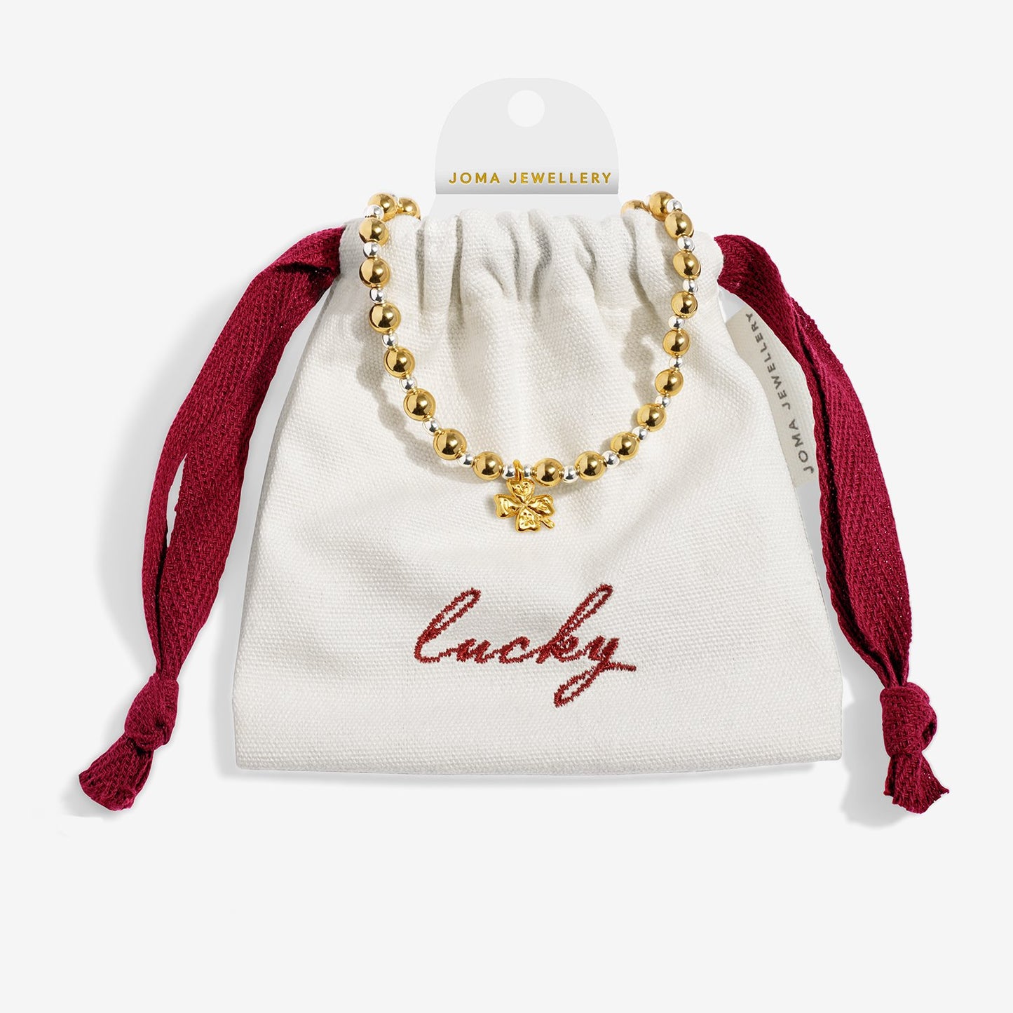 Joma Jewellery Words To Treasure Lucky Charm Bracelet In Silver and Gold Plating