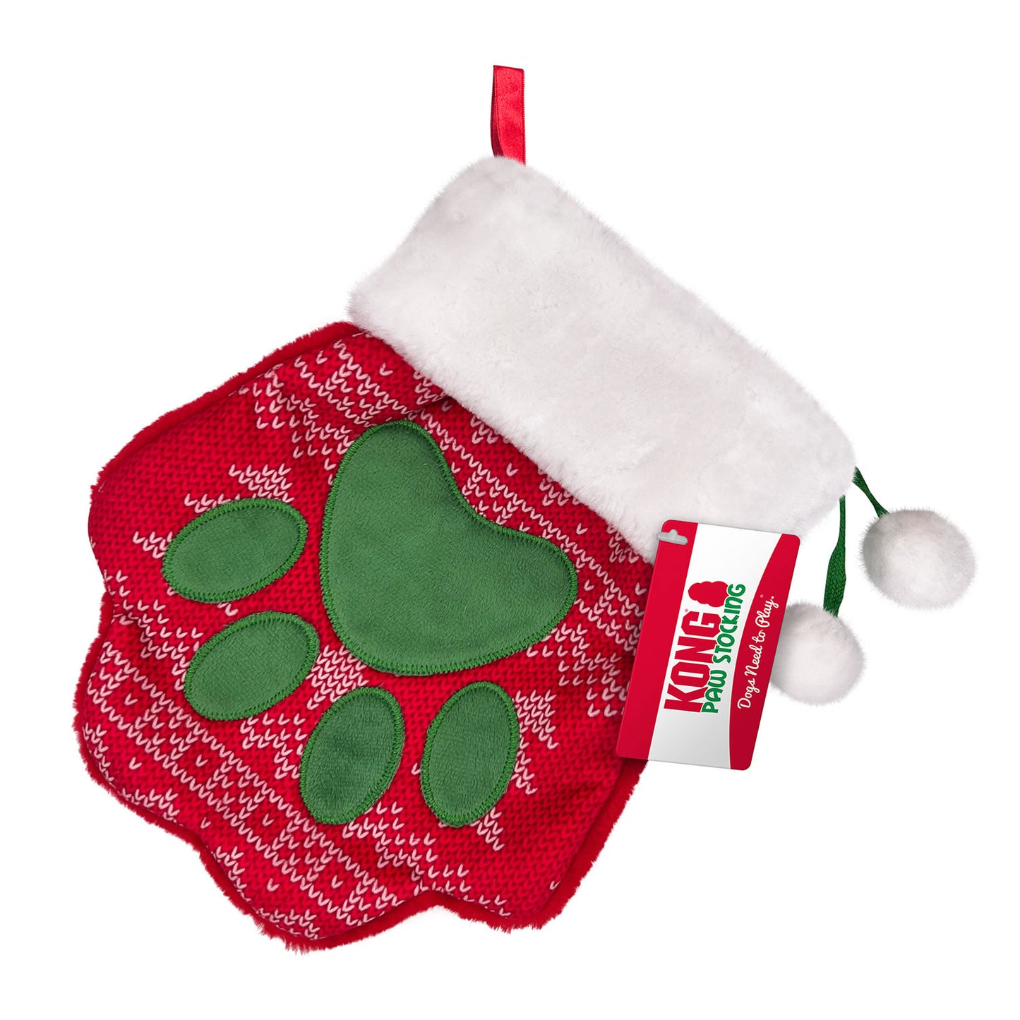KONG Holiday Stocking Paw Knitted Pattern
