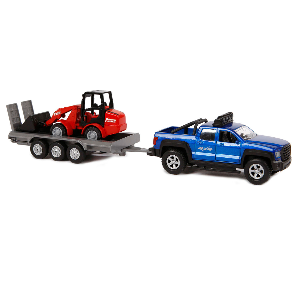 Kids Globe Off-Road Vehicle with Trailer & Shovel Toy