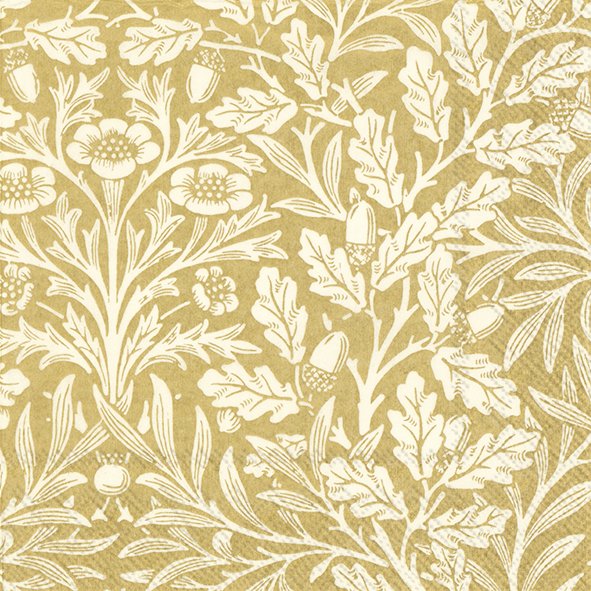 William Morris Cream & Gold Acorn Lunch Napkins