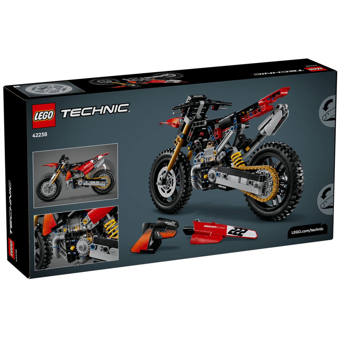LEGO Ducati Desmo450 MX Factory Motorcycle 42238