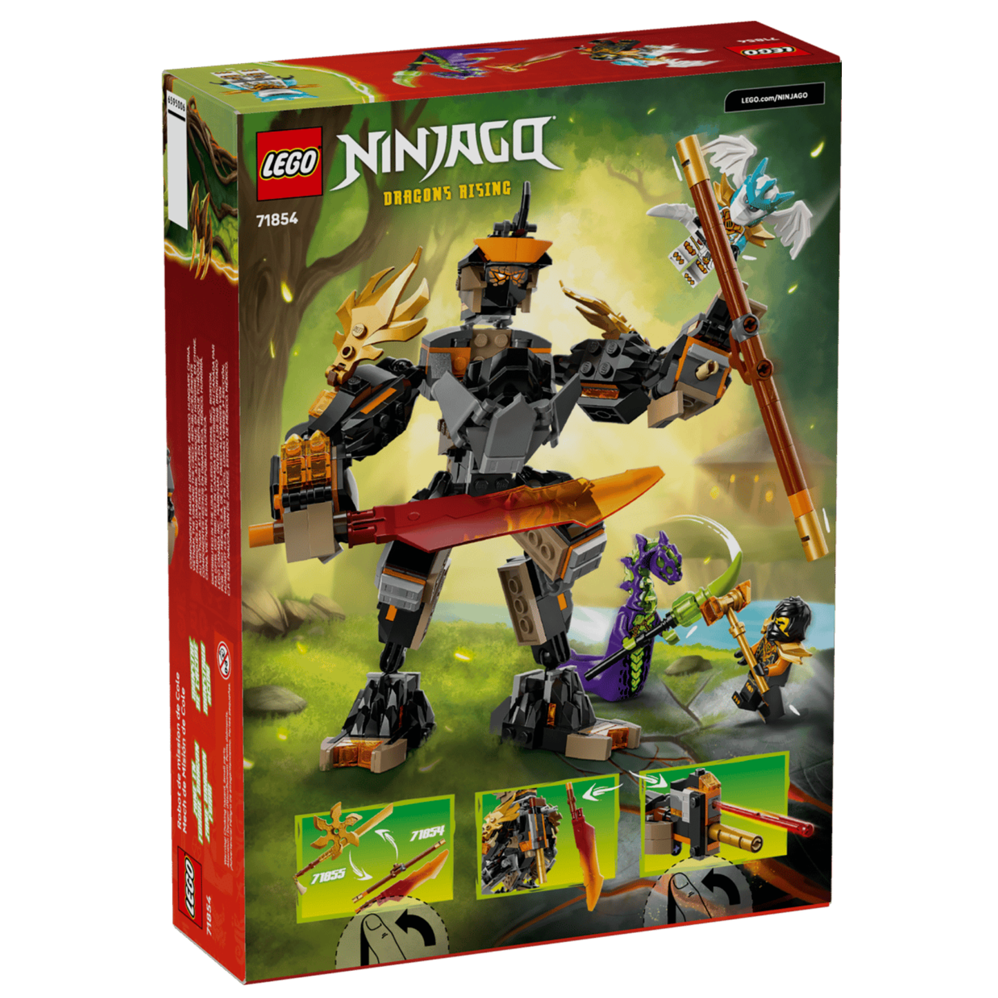 LEGO Ninjago Cole's Mission Mech & Dragon Zane 71854