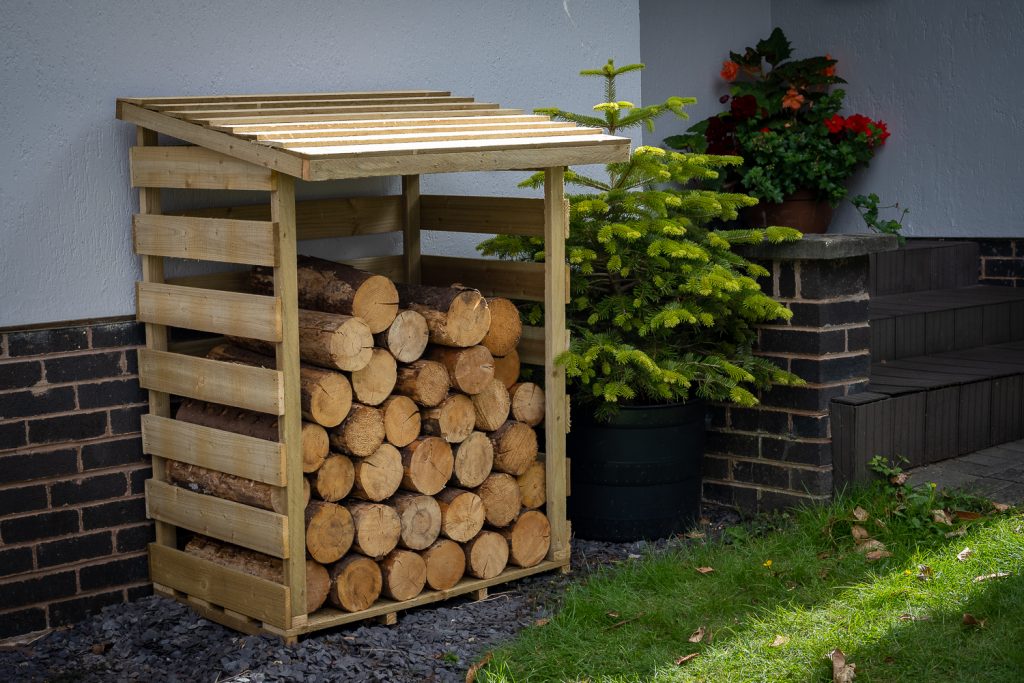 Forest Garden Compact Pent Log Store