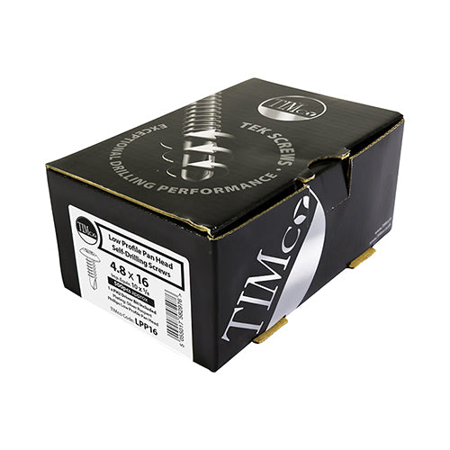 Metal Framing Screws - PH - Low Profile Pan - Exterior - Silver 4.8 x 16 - BOX 500