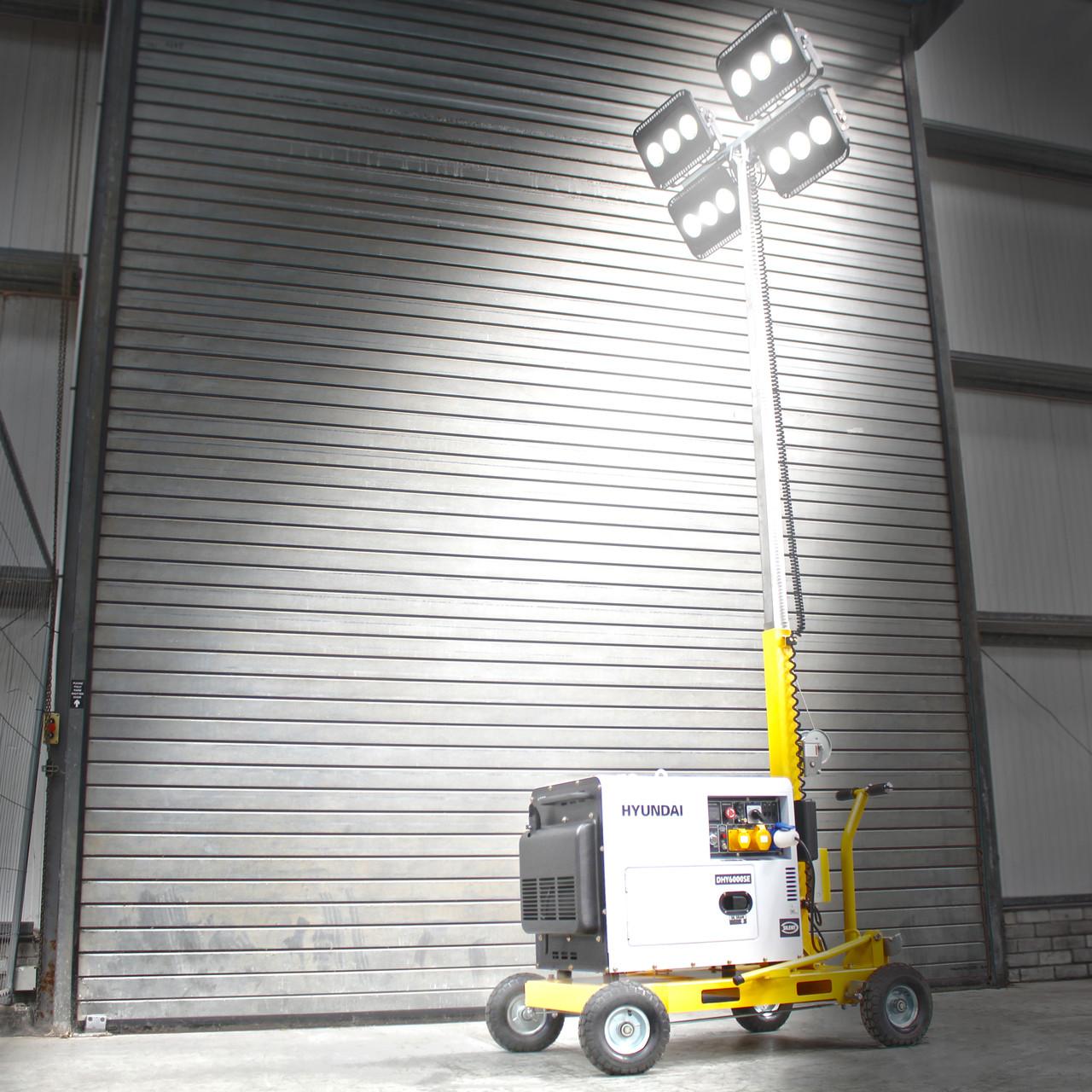 Evopower LT800+DHY6000SE LED Mobile Lighting Tower - 5.2kW Diesel Generator