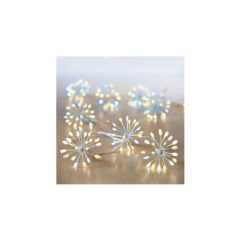 Premier 200 Ultra Bright White & Warm White Starburst String Lights With Timer