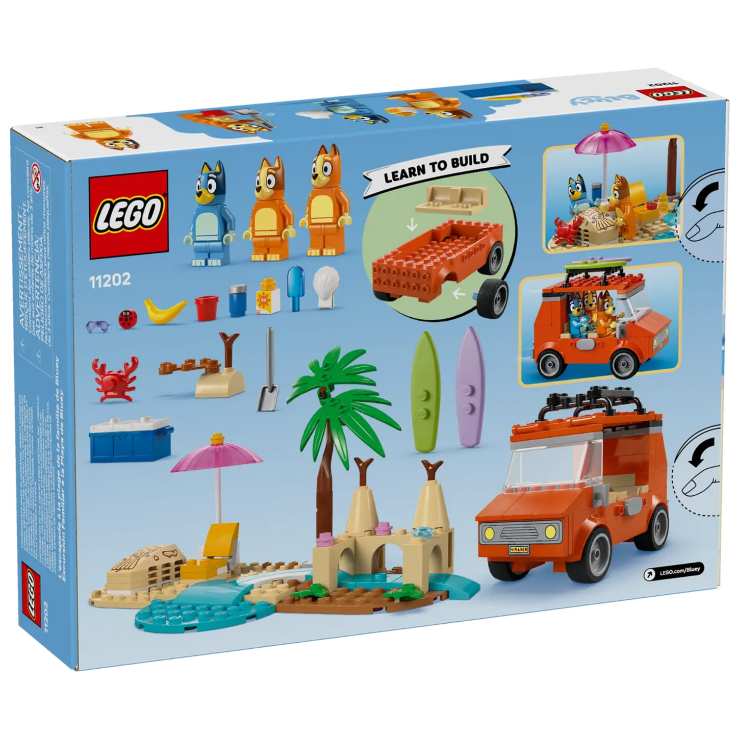 Lego Bluey Bluey's Beach & Family Car Trip 11202
