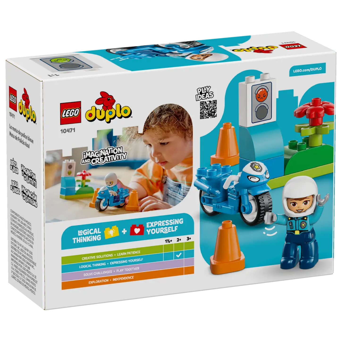 Lego Duplo Blue Police Motorcycle 10471
