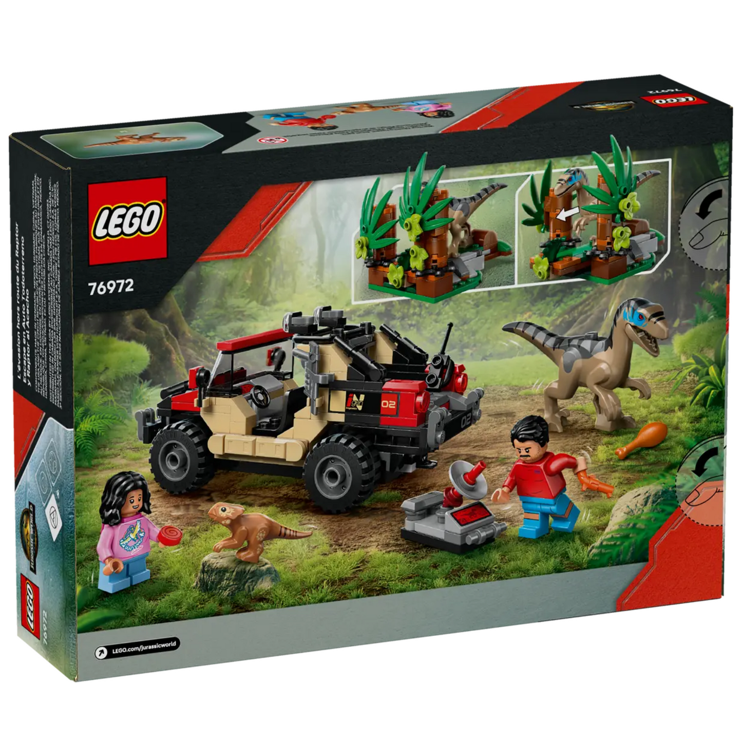 Lego Jurassic World Raptor Off-Road Escape 76972