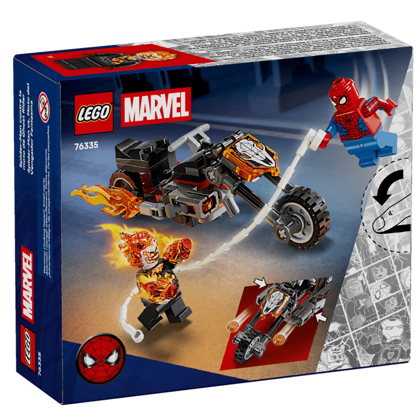 Lego Marvel Spider-Man vs. Ghost Rider Motorcycle 76335