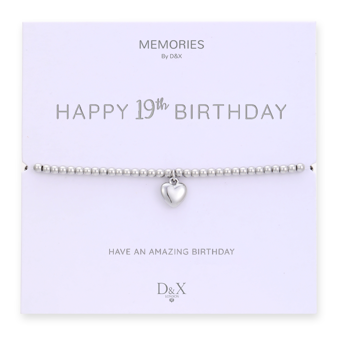 D&X Occasions Happy 19th Birthday Bracelet