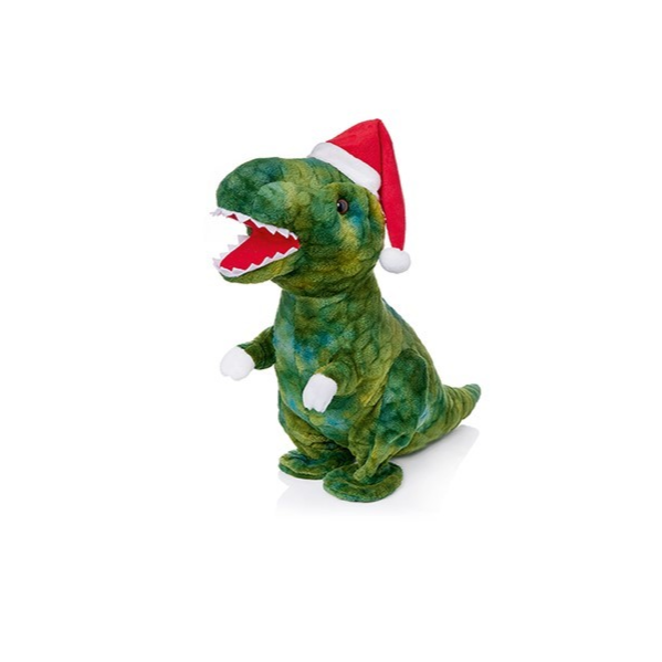 Premier Animated Singing T-Rex with Santa Hat 40cm