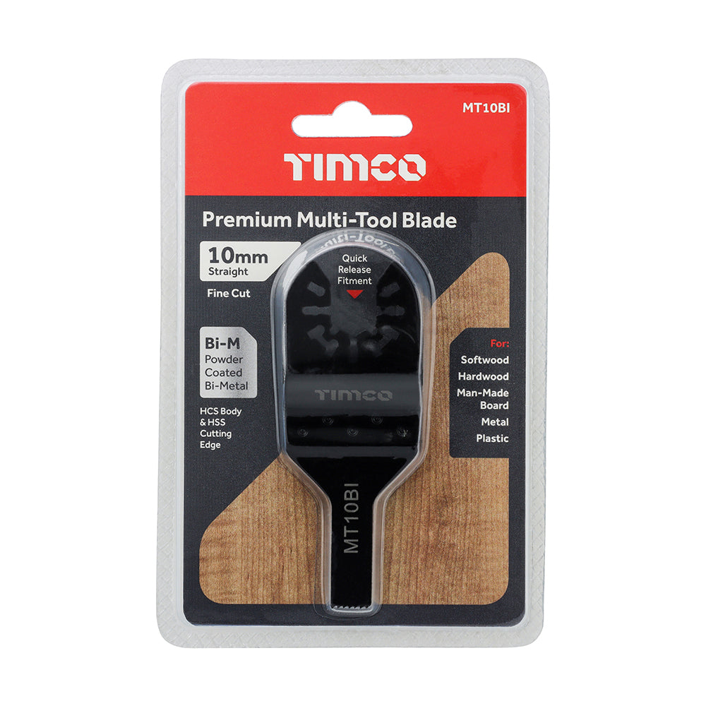 Premium Multi-Tool Blade - Straight - For Wood/Metal 10mm