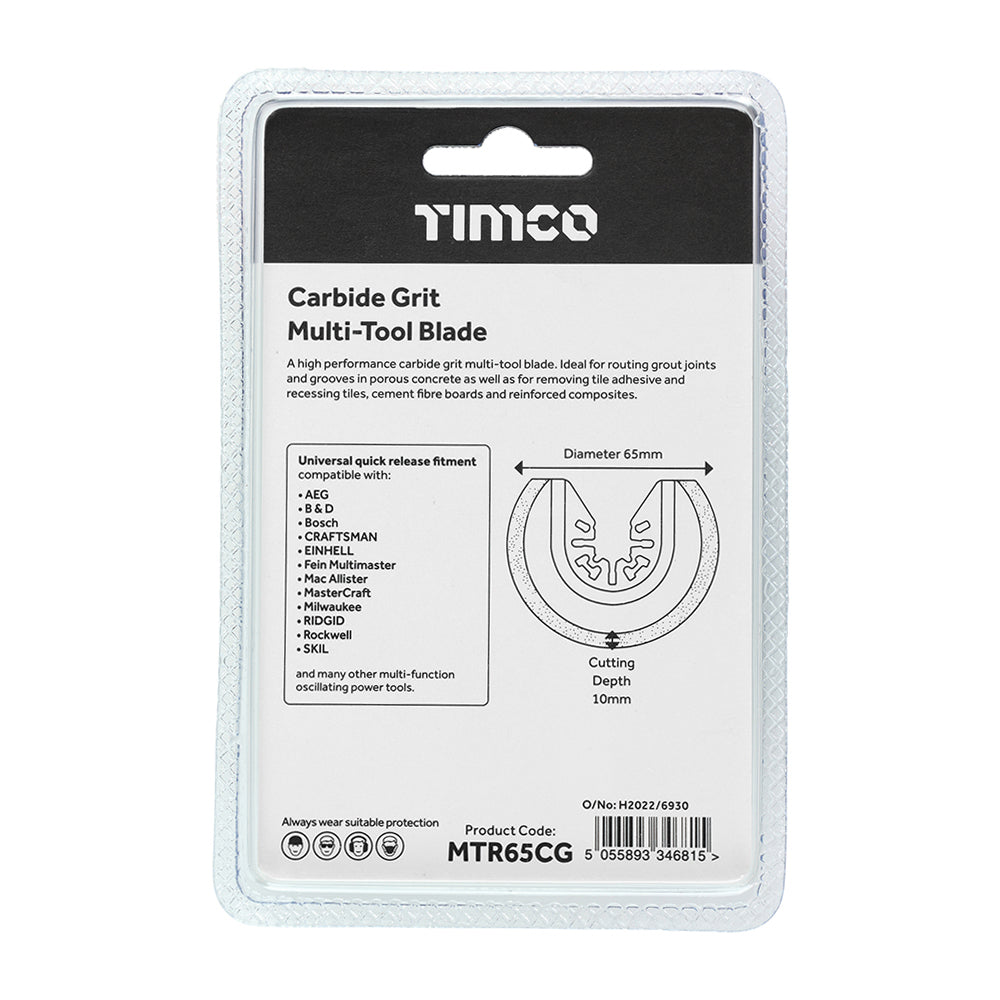 Multi-Tool Blade - Radial Grit - For Tiles 65mm