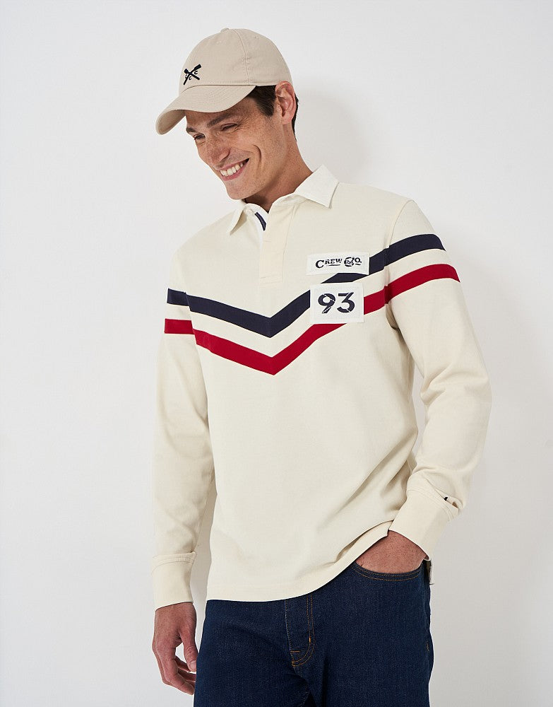 Crew Clothing Double V Stripe Rugby Shirt