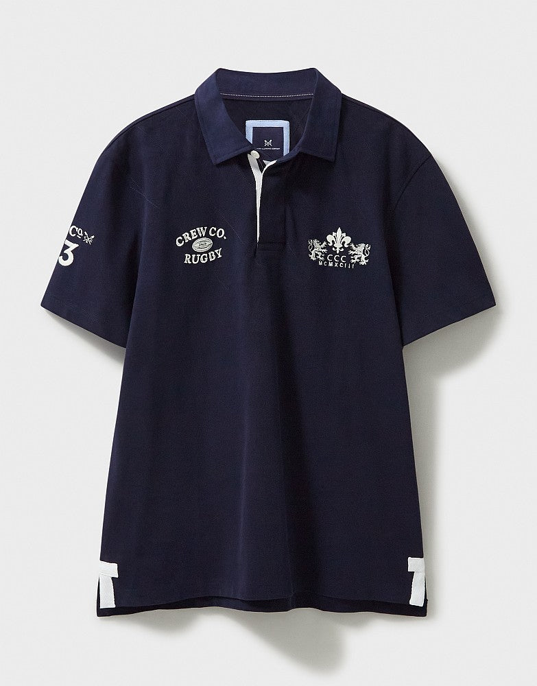 Crew Clothing Short Sleeve Crew Patch Rugby Shirt