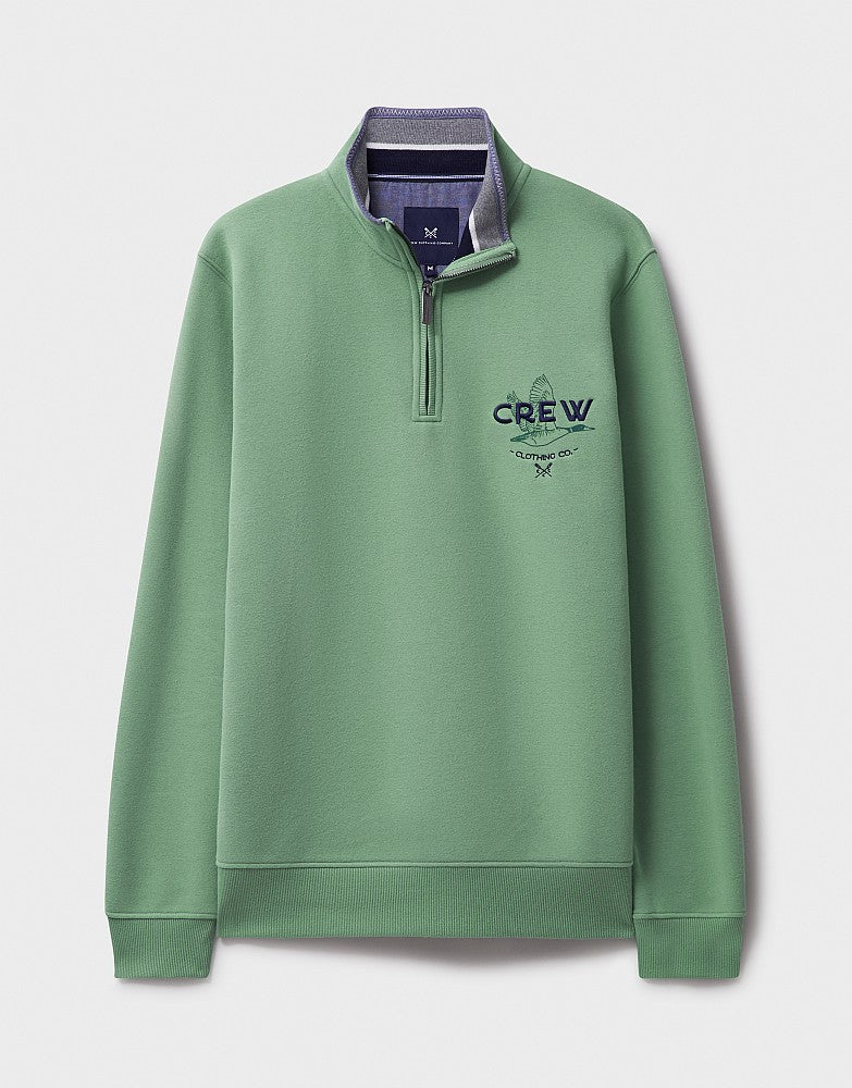 Crew Clothing Duck Print Half Zip Sweatshirt