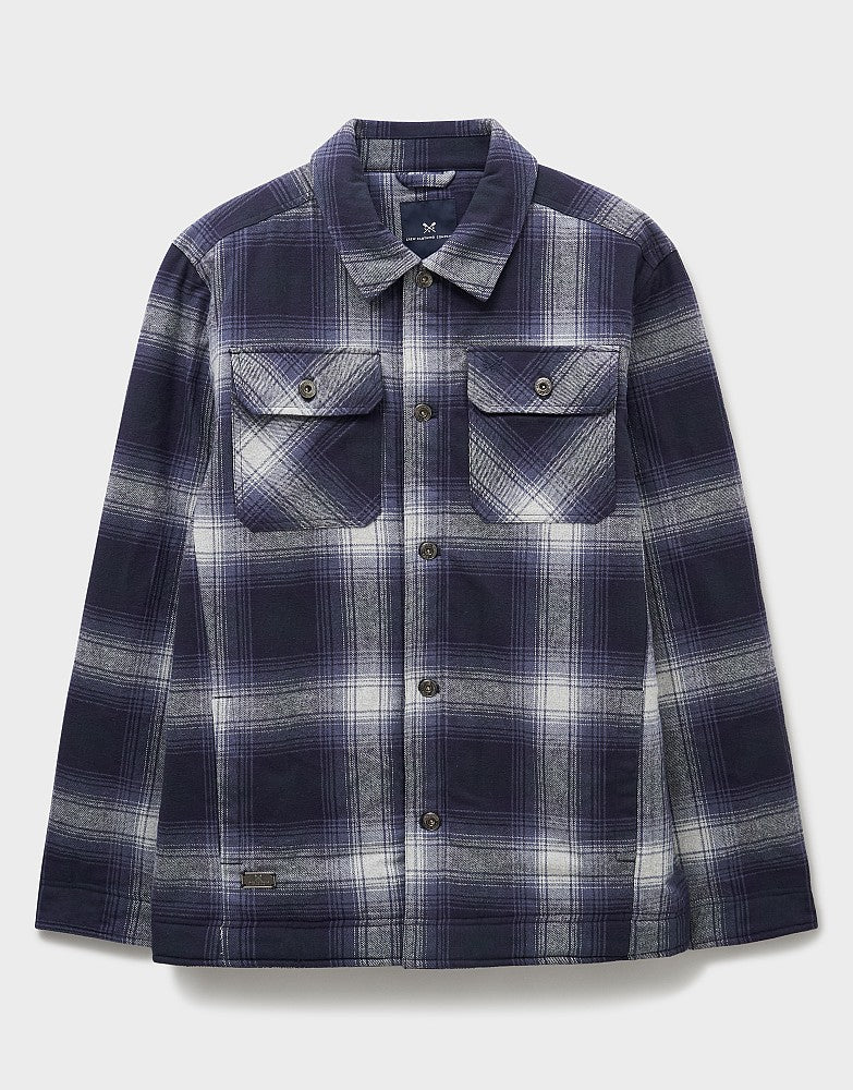 Crew Clothing Borg Lined Check Flannel Shacket