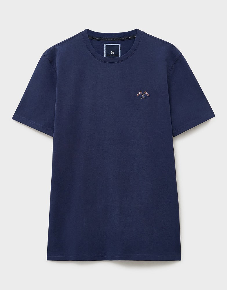 Crew Clothing Bound Ribbed Cotton T-Shirt