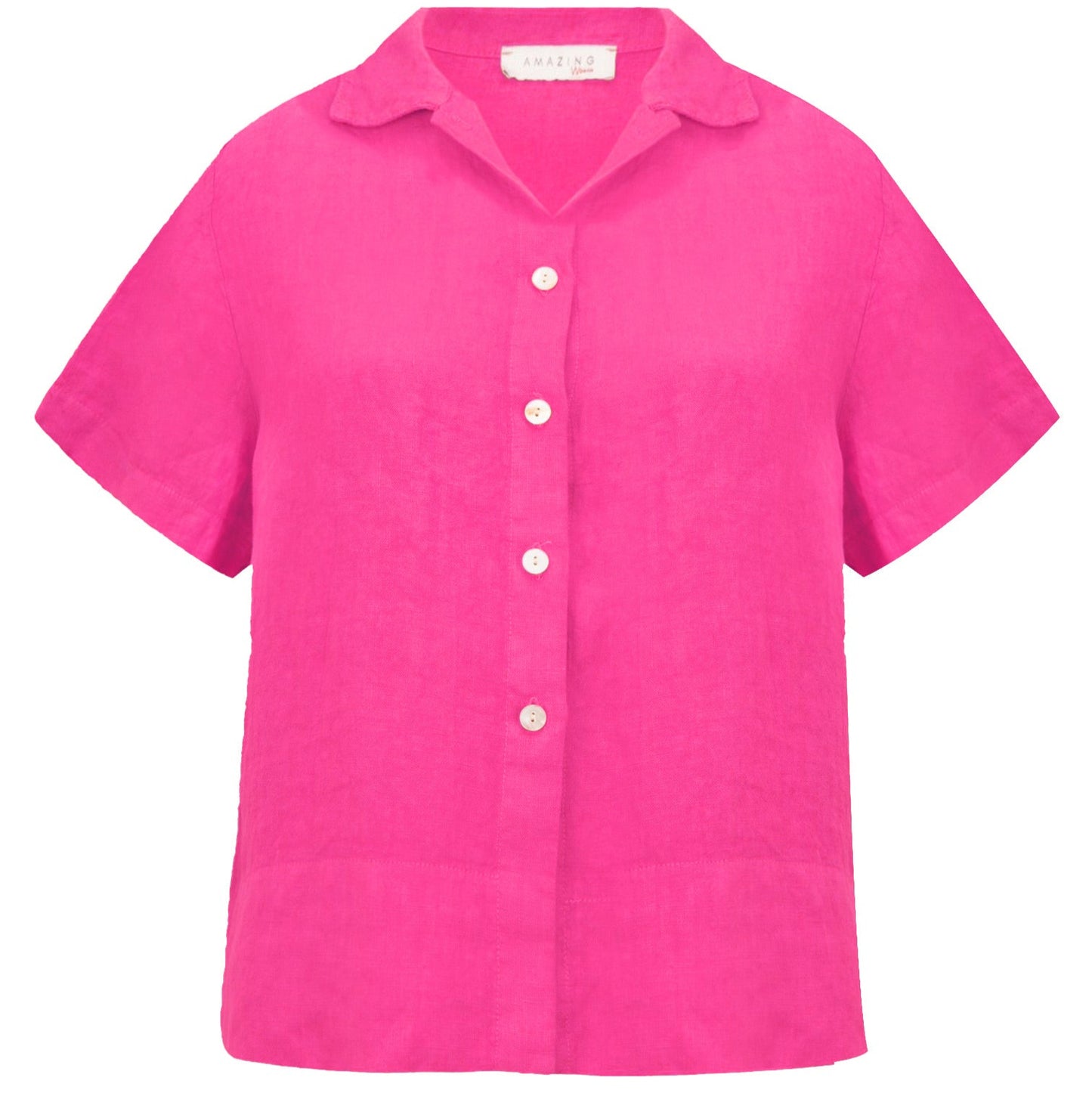 Amazing Woman Short Boxy Linen Shirt